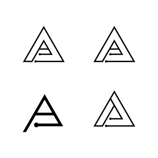 Letter Font Logo — Vetor de Stock