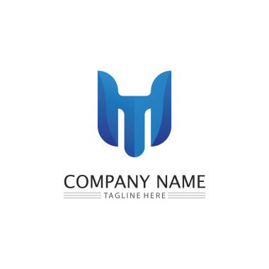 M Harfi Logo Şablonu iş ve kimlik tasarım logosu