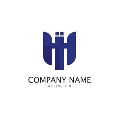 M Harfi Logo Şablonu iş ve kimlik tasarım logosu