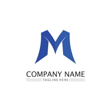 M Harfi Logo Şablonu iş ve kimlik tasarım logosu