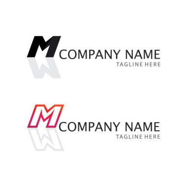 M Harfi Logo Şablonu iş ve kimlik tasarım logosu