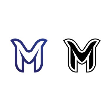 M Harfi Logo Şablonu iş ve kimlik tasarım logosu