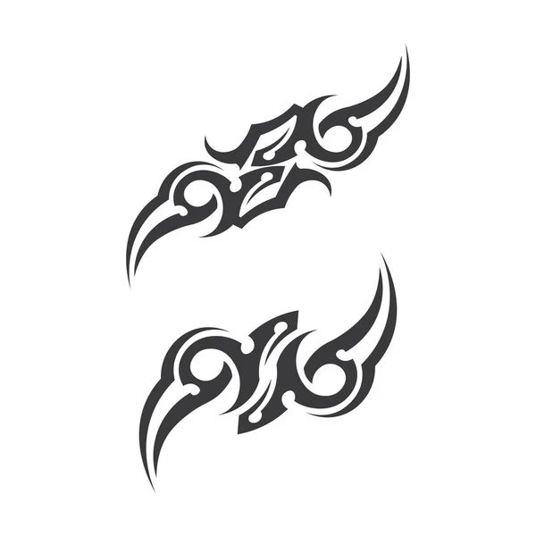Logotipo Design Ilustração Vetor Ícone Tatuagem Tribal Clássico Preto Étnico —  Vetores de Stock