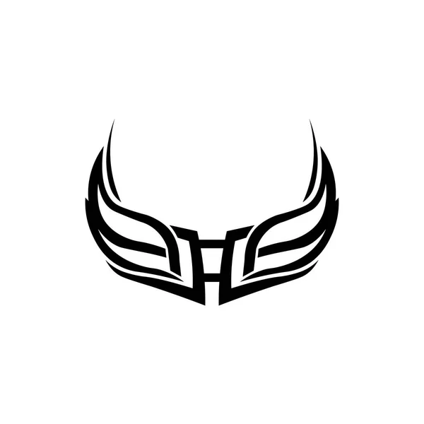 Plemienny Klasyczny Czarny Etniczny Tatuaż Ikona Wektor Ilustracja Projekt Logo — Wektor stockowy