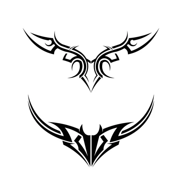 Logotipo Design Ilustração Vetor Ícone Tatuagem Tribal Clássico Preto Étnico —  Vetores de Stock