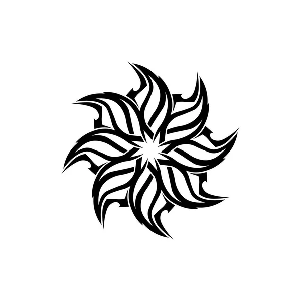 Logo Conception Illustration Vectorielle Icône Tatouage Ethnique Tribal Classique Noir — Image vectorielle
