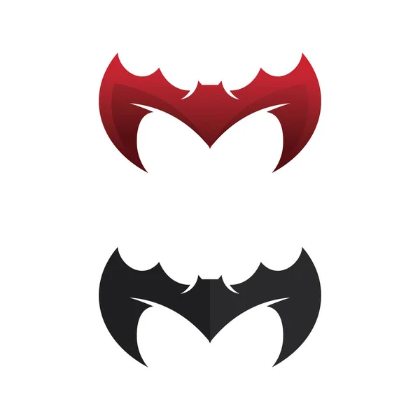 蝙蝠标志动物和病媒 半身像 吸血鬼 哥特式 设计蝙蝠图标 — 图库矢量图片