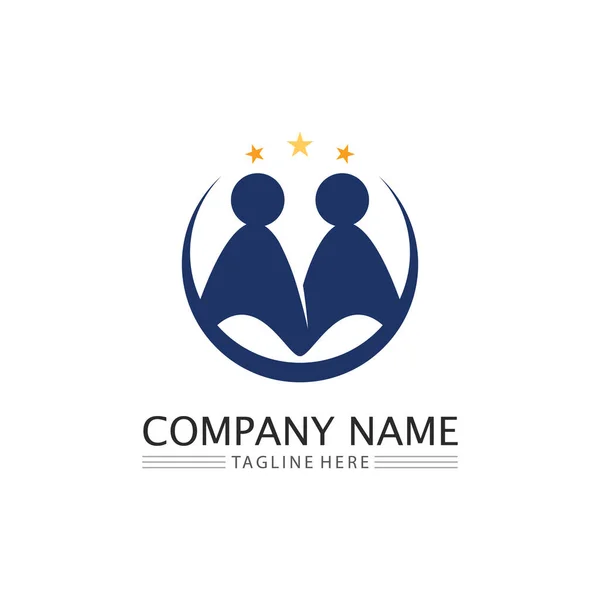 Logo Ludzi Zespół Sukces Ludzi Pracy Grupa Społeczność Grupa Firma — Wektor stockowy