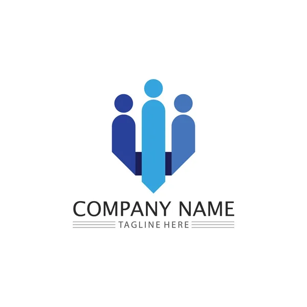 Logo Lidí Team Úspěšní Lidé Pracují Skupina Společenství Skupina Společnost — Stockový vektor