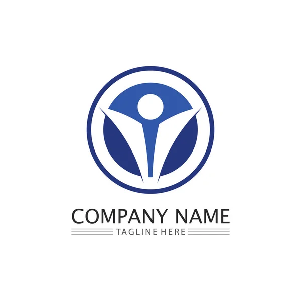 People Logo Team Succes People Work Group Community Group Company — Stock Vector