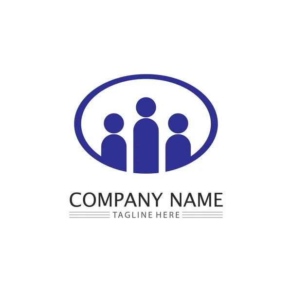 People Logo Team Succes People Work Group Community Group Company — Stock Vector