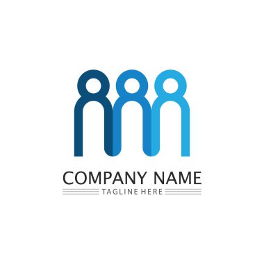Halkın logosu, ekibi, başarısı, çalışanlar, grup ve topluluk, şirket ve iş logosu vektörü ve tasarım bakımı, aile simgesi logosu başarısı