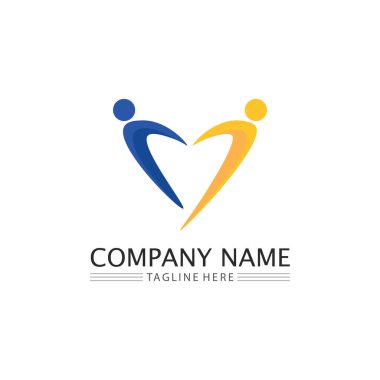 Halkın logosu, ekibi, başarısı, çalışanlar, grup ve topluluk, şirket ve iş logosu vektörü ve tasarım bakımı, aile simgesi logosu başarısı