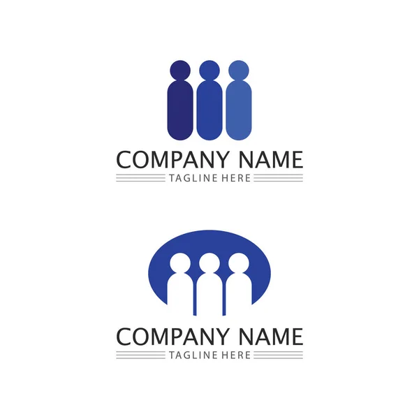 Люди Логотип Команда Успешные Люди Работа Группа Сообщество Группа Компаний — стоковый вектор