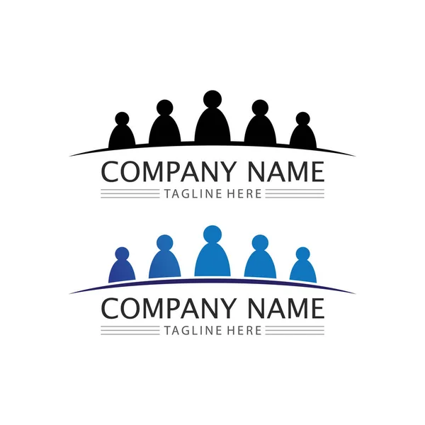 People Logo Team Succes People Work Group Community Group Company — Stock Vector