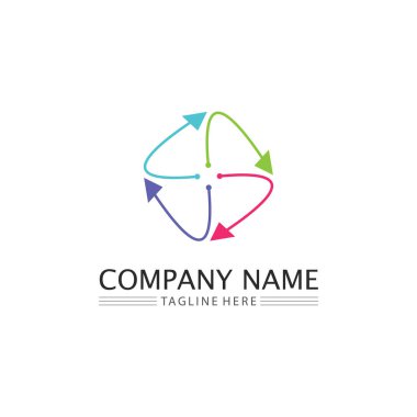 Ok vektör illüstrasyon simgesi Logo Şablonu tasarımı