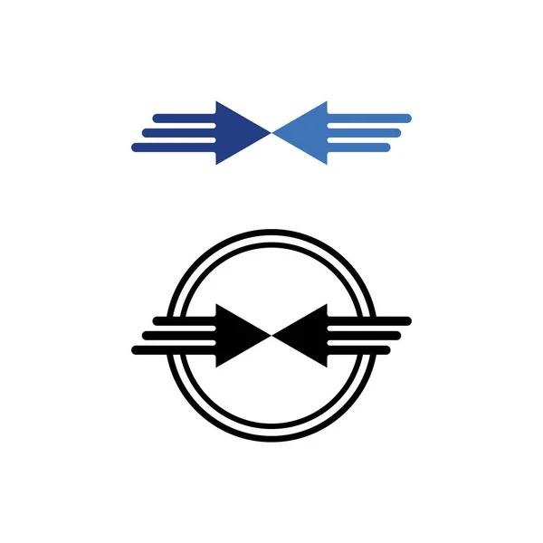 Стрілка Векторні Ілюстрації Значок Логотип Дизайн Шаблону — стоковий вектор
