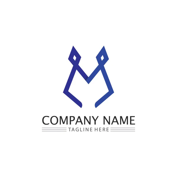 Lettera Logo Modello Vettoriale Illustrazione Disegno Logo Business Identità — Vettoriale Stock