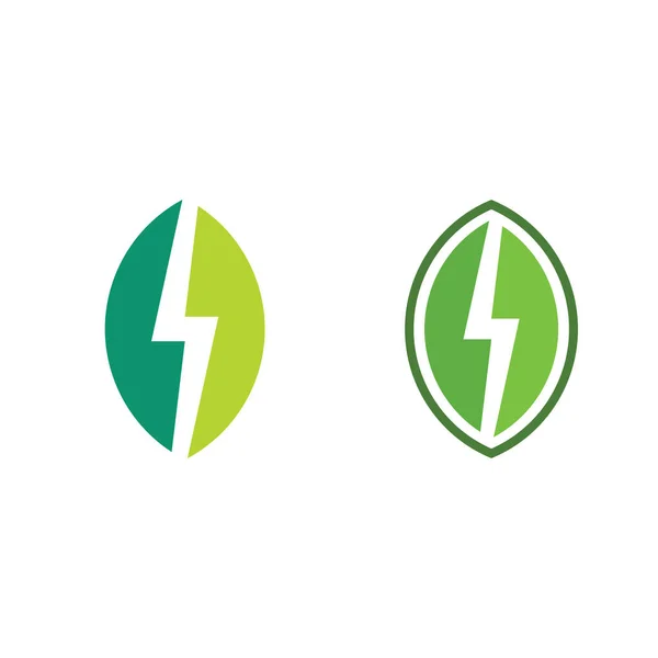 Árbol Hoja Vector Diseño Logotipo Verde Concepto Amigable — Vector de stock