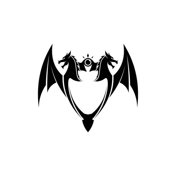 ドラゴンデザインロゴベクトルアイコンイラストデザインロゴテンプレートファンタジー動物 — ストックベクタ