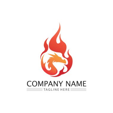 Dragon Design logo vektör simgesi çizim logo şablonu fantezi hayvanları