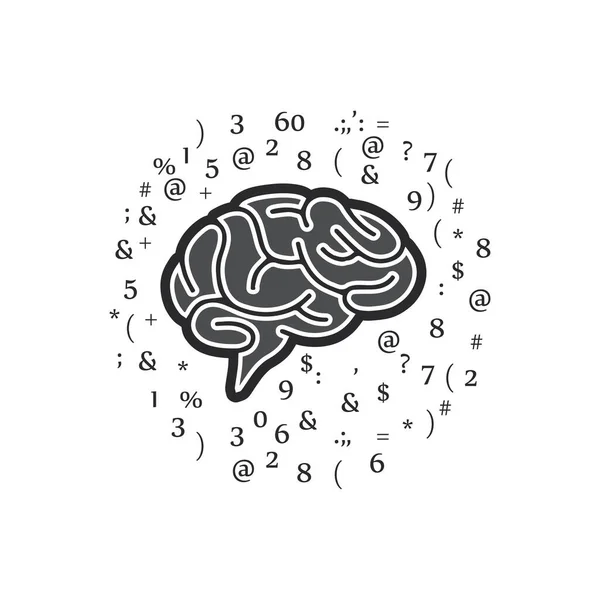 Návrh Šablony Ilustrace Vektoru Mozku Pro Zdraví — Stockový vektor