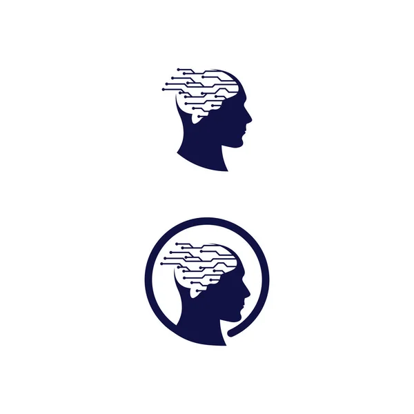 Salud Cerebro Vector Ilustración Icono Plantilla Diseño — Vector de stock