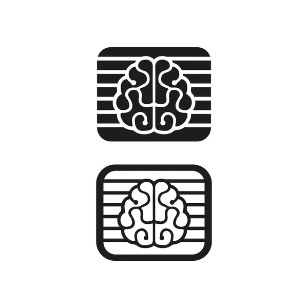Modèle Icône Illustration Vectorielle Cerveau Santé — Image vectorielle