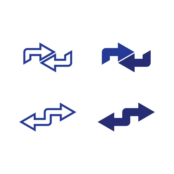 Vecteur Conception Logo Flèche Pour Musique Les Médias Lecture Audio — Image vectorielle