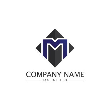 M Letter and M font icon  Logo Template vector illustration design