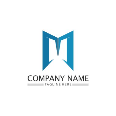 M Letter and M font icon  Logo Template vector illustration design