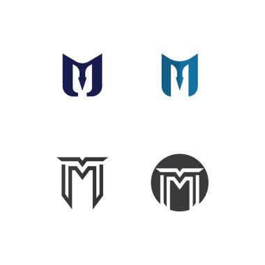 M Letter and M font icon  Logo Template vector illustration design