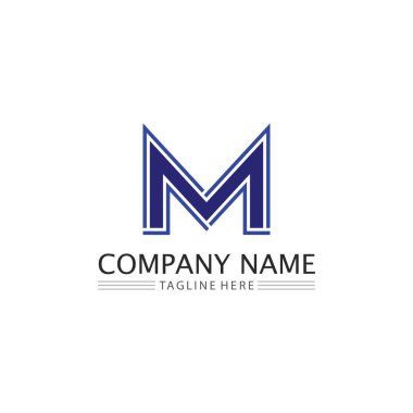 M Harfi Logo Şablonu iş ve kimlik tasarım logosu