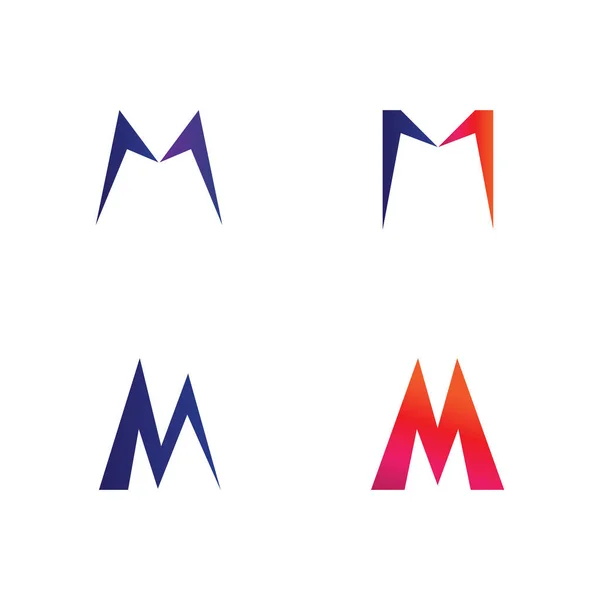 M字母标识模板矢量图形设计标志 用于商业和身份识别 — 图库矢量图片