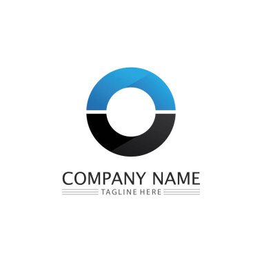 O letter and o font  logo Business Technology circle logo and symbols Vector Design Graphic