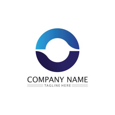 O letter and o font  logo Business Technology circle logo and symbols Vector Design Graphic