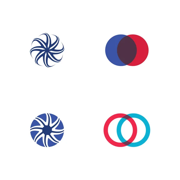 Letter Font Logo Business Technology Circle Logo Symbols Vector Design — Stockový vektor