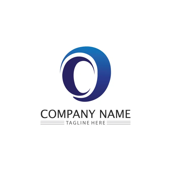 Letter Font Logo Business Technology Circle Logo Symbols Vector Design — Vetor de Stock