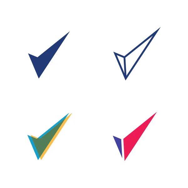 Letter Checklist Logo Template Vector Icon Illustration — Vetor de Stock