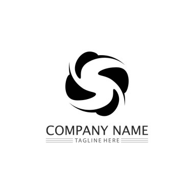 S harfi logo tasarım vektörü