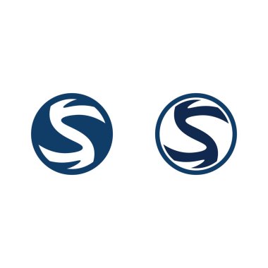 S harfi logo tasarım vektörü