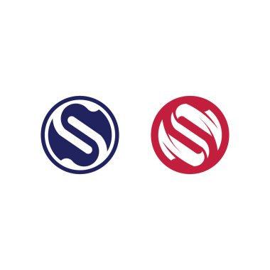 S harfi logo tasarım vektörü