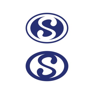 S harfi logo tasarım vektörü