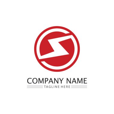 S harfi logo tasarım vektörü