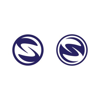 S harfi logo tasarım vektörü