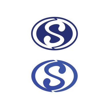 S harfi logo tasarım vektörü