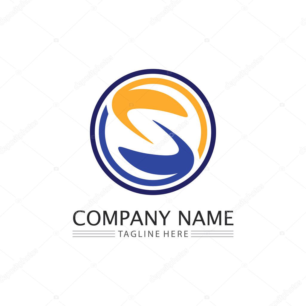 Business corporate S letter logo design vector