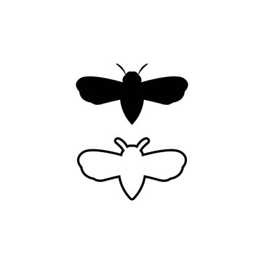 Bal ve arı ikonu logo vektör hayvan tasarımı ve illüstrasyonu 