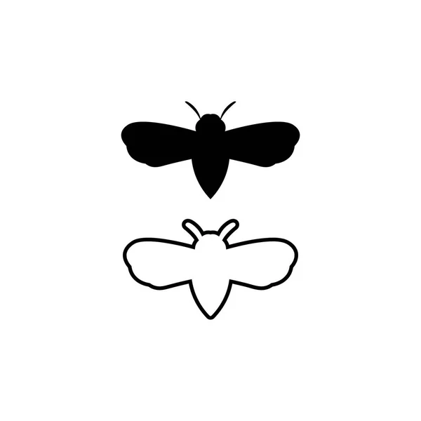 Honing Bij Pictogram Logo Vector Dierlijk Ontwerp Illustratie — Stockvector