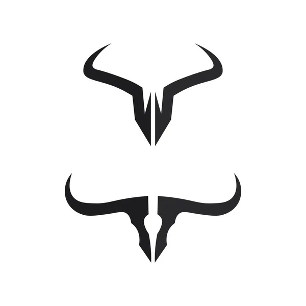 Stier Logo Und Horn Abzeichen Logo Symbol Schild — Stockvektor